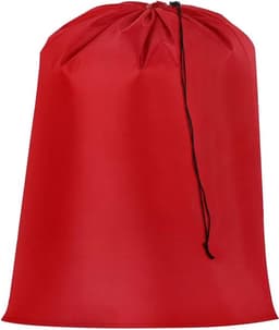 Extra grote en duurzame waszak met trekkoord voor universiteitsslaapzaal, camping, reizen - Rood 71 x 101 cm — thumbnail 1