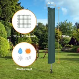 Droogmolenhoes - Beschermhoes Droogmolen - Droogmolen Beschermen - Weerbestendig Materiaal - 26-50m - Grijs — thumbnail 4