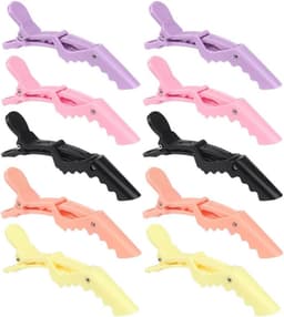 Haarklemmen Krokodillen - Verdeel Klemmen - Haar Stylen - Antislip Handgreep - 10 stuks - Zwart — thumbnail 1