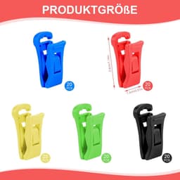 Sokkenklemmen - Wasclips - Sokken Sorteren - Veelzijdig Inzetbaar - 100 Stuks - Kunststof — thumbnail 2