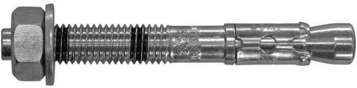 Vergulde Doorsteekanker - M12 Ankerbout - Zware Bevestigingen - Zink Verzinkt - 12 x 100 mm - Zilver — afbeelding 1