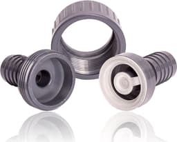 Terugslagklep Set - Afvoerklep Waterslot - Voorkomen Water Terugstroming - Inclusief Slangklemmen - 21 mm - Grijs — thumbnail 4