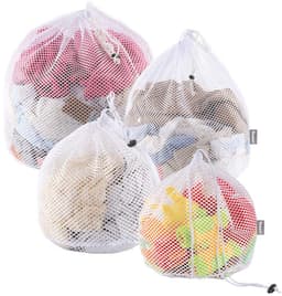 Mesh waszakken, opbergzakken, drielaagse wasmachinetas met trekkoord gesloten ontwerp voor ondergoed, sock, babydoeken, reizen, delicates — thumbnail 1