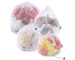 Mesh waszakken, opbergzakken, drielaagse wasmachinetas met trekkoord gesloten ontwerp voor ondergoed, sock, babydoeken, reizen, delicates