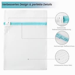 Wasnetten, wasnetten voor de wasmachine, herbruikbare en duurzame mesh wasnetten voor delicate blouses, panty's, ondergoed, beha's, lingerie, babykleding — thumbnail 5
