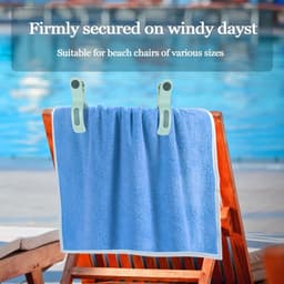 8 stuks grote strandhanddoekclips winddichte handdoekclips voor strandstoelen, wasknijpers, strandhanddoekclips, stevige handdoekclips voor ligstoelen, zwembadstoel, ligstoel, beddengoed, kleding — thumbnail 4