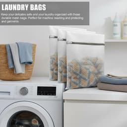 3 stuks waszakken met honingraatstructuur, wasnet met sterke ritssluiting, voor gevoelige kleding, ondergoed, sokken, beha's en schoenen (30 x 40 cm) — thumbnail 2