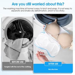 Wasnet, beha, wasnet voor wasmachine, waszakje voor ondergoed en sokken, beschermt gevoelige kleding — thumbnail 4