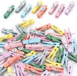 Wasknijpers en punaises voor prikborden, kunstwerken en knutselprojecten (Macaron) — thumbnail 1