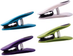 trendfinding 96 wasknijpers Soft Grip Soft Touch Soft Touch Softtouch (wit, blauw, groen, paars) en 1 wasknijperzak zwart van denim — thumbnail 5
