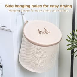 Wasnet beha, 3 stuks beha-waszakken voor wasmachine met premium ritssluiting, duurzame netjes, waszakken voor het wassen van beha's beschermen de beha in vorm, waszak van netstof set voor sokken — thumbnail 2