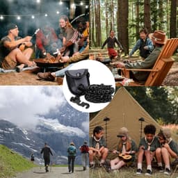 SnelShoppen - Kledinglijn camping zonder knijpers 3 m reflecterend - lichtgewicht reiskledinglijn met elastische kralen - opvouwbare waslijn voor buit — thumbnail 5