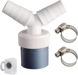 SnelShoppen - Afvoeraansluitset Wasmachine, 3 Stuks Afvoer Y-Adapter, Dubbele Aansluiting voor Vaatwasser, Droger, Wasmachine van Duurzaam Kunststof — thumbnail 1