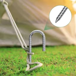 16-delige Grondankers 30cm J-Type Gegalvaniseerd Staal voor Tent, Camping en Trampoline - Ideaal voor Stabiliteit en Ondersteuning — thumbnail 4