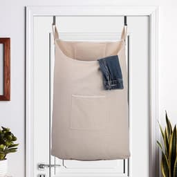 Wasverzamelaar - Beige - 65 Liter - Heavy Duty Poly Katoenen Canvas - Voor Ruimtebesparend Gebruik — thumbnail 4
