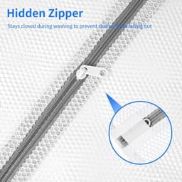 Grote Mesh Waszakken met Rits - Duurzame Herbruikbare Wasnetten voor Delicate Kleding zoals Truien, Jassen en Ondergoed - 50×60 cm, Ideaal voor Wasmachinegebruik — thumbnail 2