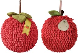 SnelShoppen - 2 Stuks Sneldrogende Wasdoek Ballen - Zachte Chenille Handballen met Ophanglussen voor Badkamer en Keuken — thumbnail 1