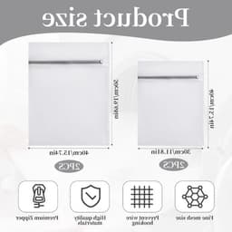 Set van 4 waszakken voor delicate was - herbruikbare netten met rits voor lingerie, ondergoed, sokken en fijne kleding - 30 x 40 cm en 40 x 50 cm — thumbnail 3