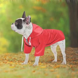 Premium Hondenregenjassen - Gele Waterdichte Regenjas voor Honden met Reflecterende Knopen, Verstelbare Trekkoord en Ruime Pocket - Maat XL — thumbnail 2