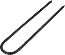 12 Stuks 30 cm Zwarte Grondankers, U-vormige Gegalvaniseerde Tentpinnen, Tuinankers voor Tent, Trampoline en Campinggebruik — thumbnail 2