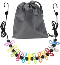 PAIDASHU Draagbare waslijn, intrekbare waslijn voor reizen, kledinglijn met 12 kledingclips, voor binnen wasdrooglijn - ShopVlot — thumbnail 5