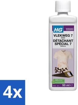 4 x HG - Wasruimte - Vlekweg 7 - Roest - 50 ml - Roestvlekken Verwijderen - Vlekkenverwijderaar - Textiel Reiniging - Tegels Schoonmaken - Natuursteen Reinigen — thumbnail 3