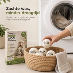 Boncy® Drogerballen - 6 Stuks XXL Droogballen voor Wasdrogers - 100% Schapenwol Wasdrogerballen Inclusief Lavendel Olie - Energiebesparend & Duurzaam Cadeau - Wasballen voor Wasdroger Droogtrommel - Dryer Balls Wol Droger Ballen - Wasbol Wasbollen — thumbnail 5