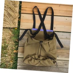 Canvas Fruitplukzak - Oogstschort Trekkoord - Fruit Oogsten - Met Stalen Ring - 625 x 47 cm - Khaki — thumbnail 2