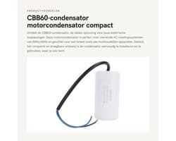 Dailygoods - CBB60-condensator - motorcondensator - compact en draagbaar - 40uF 450V - ideaal voor start AC-voedingssysteem - geschikt voor diverse hu...