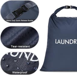 Set van 2 waszakken voor het organiseren van vuile was, natte en droge kleding, waszakken voor delicaat textiel — thumbnail 4