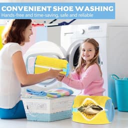 Schoenwaszak voor Wasmachine - Wit - 360° Reinigingszak met Ritssluiting - Herbruikbare Waszak voor Schoenen — thumbnail 2