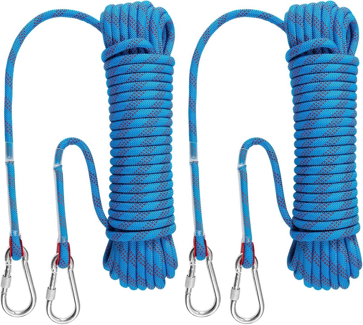 20M Heavy Duty Clothesline Rope with Hooks, 10mm Steel Core Polyester Outdoor Clothing Drying Rope for Garden - ShopVlot — afbeelding 1