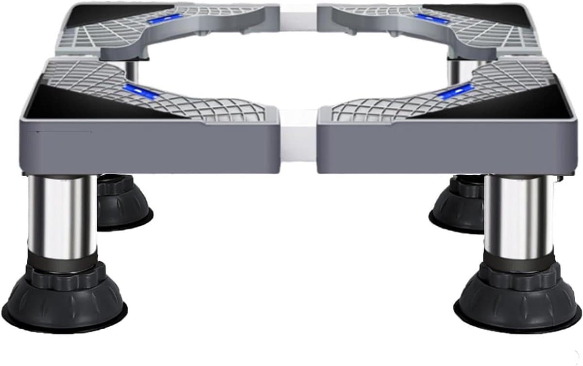 Wasmachinevoet - Apparatenondersteuning - Stabiele Plaatsing - Verstelbaar & Versterkt - 40-60cm Breed - Geborsteld — afbeelding 1