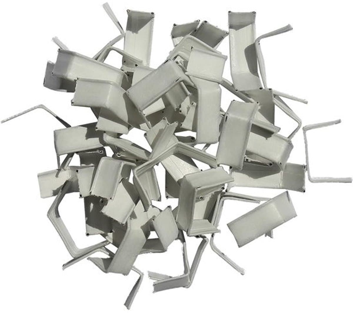 500 Stuks Witte Sluitclips voor Zakken - Duurzame Inpakclips — afbeelding 1
