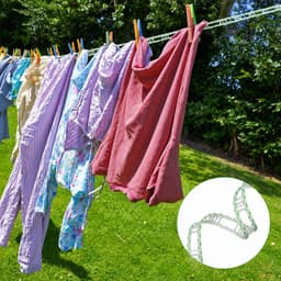 Kaiyaya - 3 Stuks Waslijn - Met Haken Waslijndraad - Draagbaar Windbestendig - Set van 3 Waslijn - Blauw Groen Roze 3 x 10 Meter — thumbnail 4