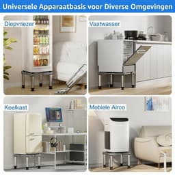 Ploutos® Wasmachine Verhoger - Wasmachine Sokkel - Wasmachine Onderstel - Grijs - 43cm x 25cm x 12cm — thumbnail 4