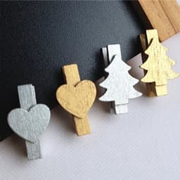 Allecto - Decoratieve klemmen - Houten wasknijpers - Klein formaat — thumbnail 3