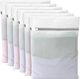 Thijox - 6 Stuks Wasnet voor Wasmachine, 40 x 30 cm Klein Wasnet voor Fijne Was, Duurzaam Polyester, Mesh Waszakken met Rits voor Ondergoed, Truien, K — thumbnail 1