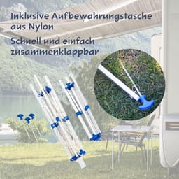 Droogmolen Aluminium - Kledingdroger - Mobiel Drogen - Traploos Verstelbaar - 16 Meter Waslijn - Zilver — thumbnail 2