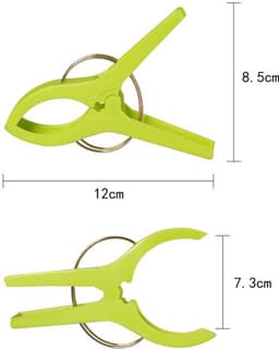 Strandhanddoekclips 8 Stuks - Grote Wasknijpers - Antislip Ontwerp - Lichtgewicht - Multifunctioneel - Duurzaam PP Materiaal - Handdoekclips — thumbnail 2