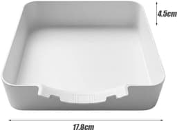 2 stuks - Lekbak - Lekbak wasmachine afvoer - Wasmachine afvoer bakje - 17,8 ×17,8cm - Wit - voor restwater frontlader, ook bruikbaar als opbergbak in badkamer en wasruimte — thumbnail 2