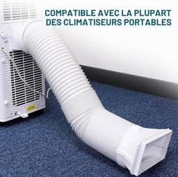 Draagbare airconditioner flexibele slang - Uitlaatslang Draagbaar - Lengte 2m - Luchtafvoerslang - Flexibele Slang - Afvoerslang Airco Universele - Vervangende Buis - Diameter 15cm - Eenvoudig te Installeren — thumbnail 5