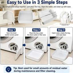 Universele Lekbak Wasmachine - Opvangbak Tegen Lekkage - Afvoerbak voor Wasmachine en Vaatwasser - Eenvoudig te Installeren - Bescherm de Vloer - 18cm - 1 Stuks - SOLLBRY® — thumbnail 3