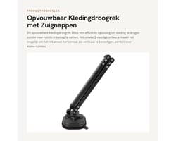 Dailygoods- Kledingdroogrek Ruimtebesparend - Opvouwbaar - Intrekbaar - Wandgemonteerd - 10 Haken - Geschikt voor Balkon/Badkamer - Kledinghanger