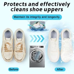 Dailygoods - 2 waszakken voor schoenen en waszak, schoenenzak met ritssluiting, microvezel, schoenbescherming, wasnet voor wasgoed, kleding, ondergoed — thumbnail 2