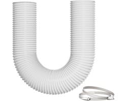 Dailygoods- Afzuigslang Hittebestendig - Afvoerslang 130mm - Ventilatieslang - Geluidsisolatie - Flexibele Slang - Inclusief Klemmen