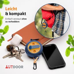 Uitschuifbare Waslijn - Reis Waslijn - Buiten Drogen - Handzwengel Snel Oprollen - 10 Meter - Blauw — thumbnail 4