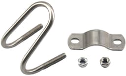Dailygoods- Pijpclip U-vormig - Roestvrij Staal - 2 Stuks - Eenvoudig te Installeren - Geschikt voor Binnen/Buiten - Corrosiewerend - Pijpbeugel — thumbnail 3