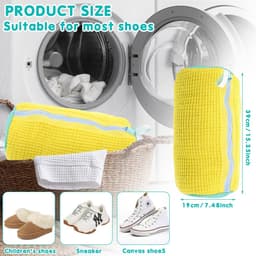 Dailygoods- Waszak Schoenen Herbruikbaar - Waszak met Rits - Waszakken voor Wasgoed - Wasnet - Waszak Groot - Geschikt voor Wasmachine — thumbnail 4
