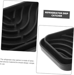 Koelkast Lekbak - Waterbak Mat - Voorkom Lekkage - Zacht Siliconen Materiaal - 21x8 cm - Zwart — thumbnail 4